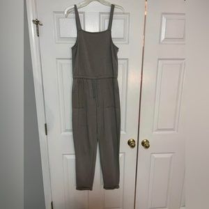 green/grey jumpsuit